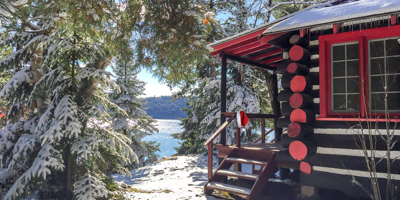 Santa makes a cabin call at killarney lodge nestled inside algonquin park